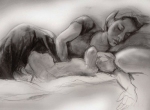 Mother and Child - Charcoal Drawing Mother and Child - Charcoal Drawing